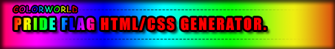 Pride Flag HTML/CSS Generator